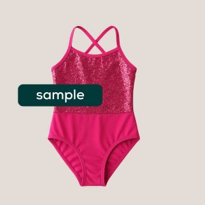 Pink Sequin Jazz Leotard - SAMPLE