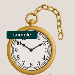 Oversized Gold Pocket Watch Prop – SAMPLE